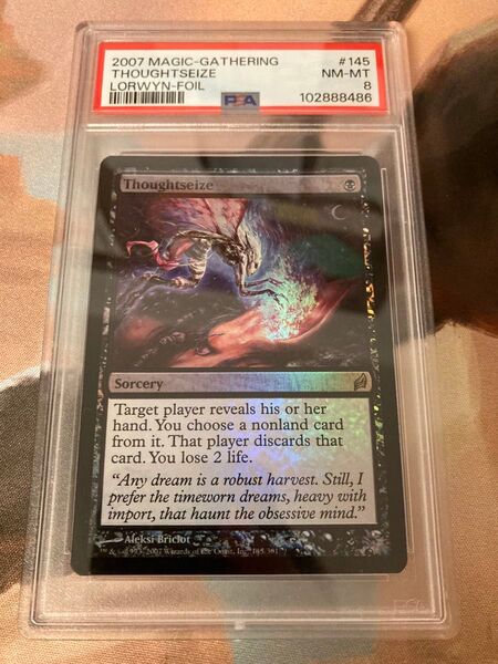 PSA8 LRW 思考囲い thoughtseize 英語 Foil MTG 鑑定品 ローウィン 旧枠 フォイル EN