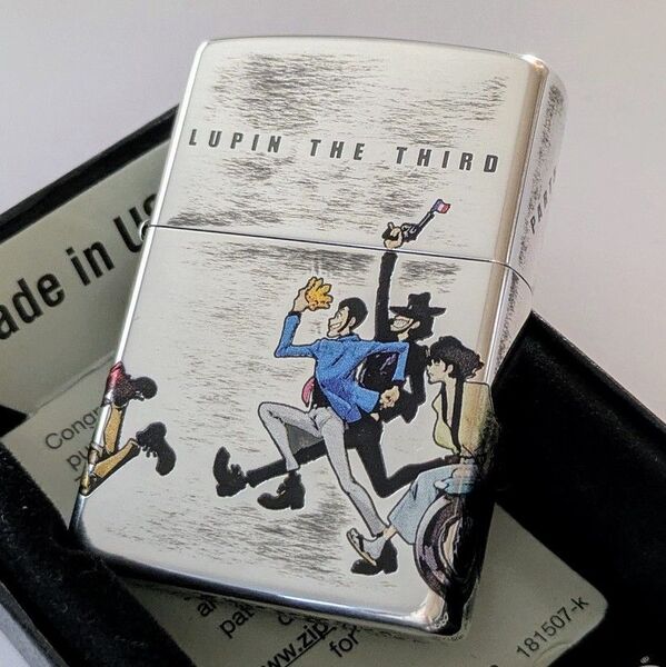 ルパン三世 zippo 四面連続 新品 いぶし シルバー 送料無料 ジッポ