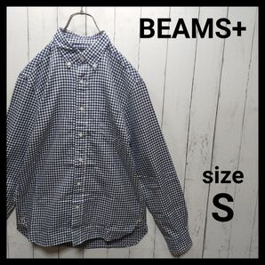【BEAMS +】 Plaid BD Broad Shirt E254