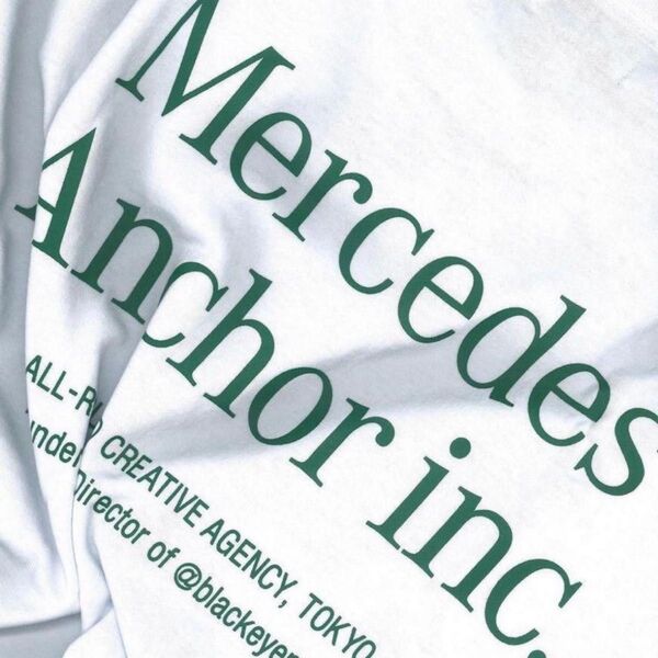 Mercedes Anchor inc. Logo Tee Green緑 ロゴ 半袖Tシャツ