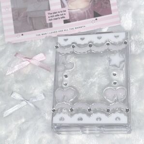 小物ケースデコ レジン バレエコア 星 リボン