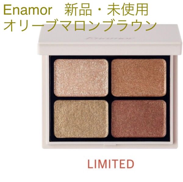 【終売品】 エナモル enamor ニュアンスカラーアイズ 101 オリーブマロンブラウン 限定色 アイシャドウ 匿名配送