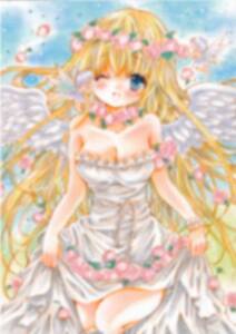 【オリジナルイラストs】【天使04】【A4サイズ】検：手描きイラスト