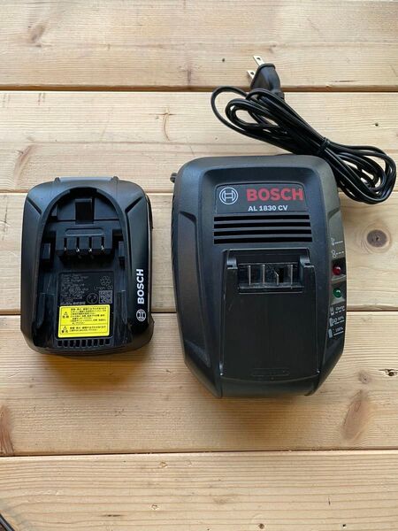 BOSCH/ボッシュ 純正18V 2.0Ahリチウムイオンバッテリー、充電器 AL1830CV セット