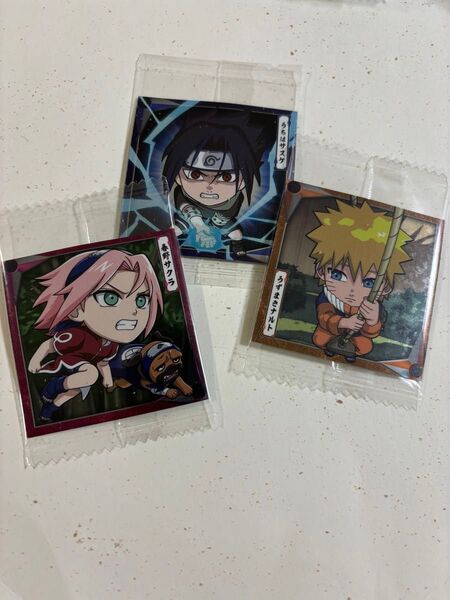 NARUTO うずまきナルト、うちはサスケ、春野サクラ シールウエハースNARUTO ウエハース NARUTO ウエハース