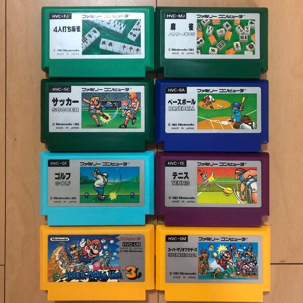 ファミコンソフト FC スーパーマリオブラザーズ3など任天堂8本セット