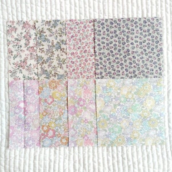 ☆ラメ入りLiberty リバティ 生地 ハンドメイド はぎれ パッチワーク セット
