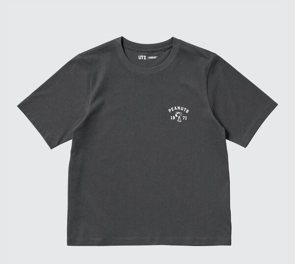 ユニクロ ピーナッツ UT スヌーピー tシャツ L グレー①