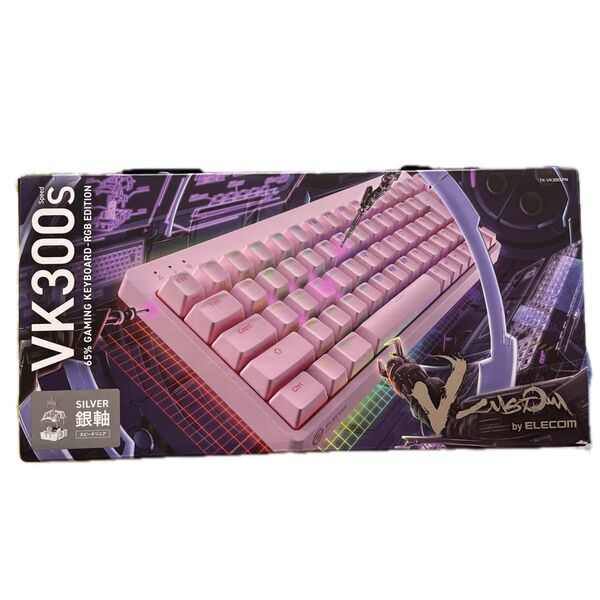 新品未開封 ELECOM ゲーミングキーボード V custom TK-VK300SPN(ピンク)