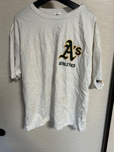 MLB アスレチックス Tシャツ 半袖Tシャツ 白 XL