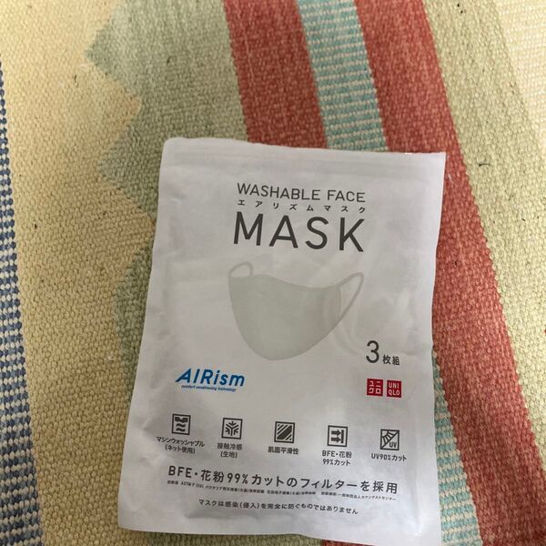 未使用品 新品 エアリズムマスク ホワイト Sサイズ エアリズム マスク ユニクロ UNIQLO AIRism 開封済み
