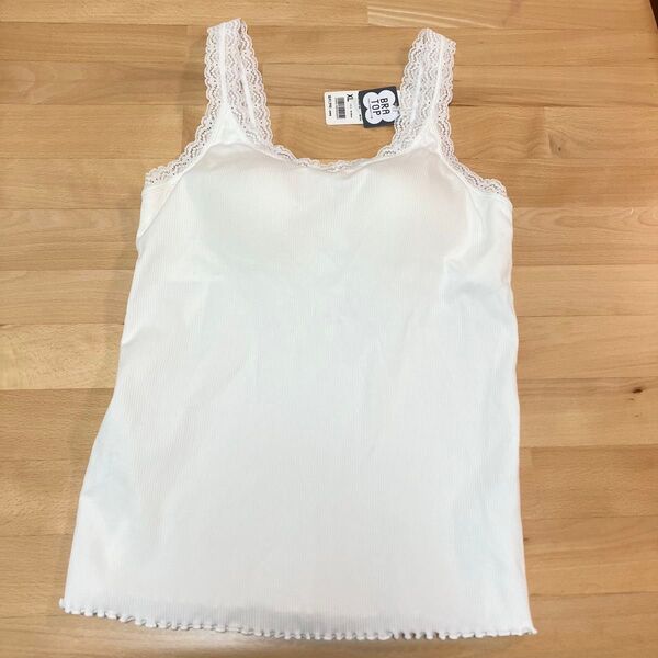 ユニクロ リブレースブラタンクトップ XL