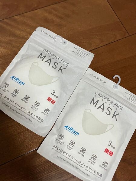 新品 ユニクロ UNIQLO エアリズムマスク エアリズム ホワイト ふつう 白 AIRism L 2パック