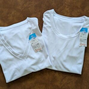 新品 M ファイバードライ メンズ 半袖Tシャツ インナーウェア 2枚 白