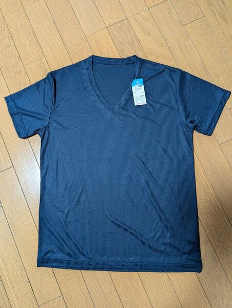 新品 М ファイバードライ メンズ 半袖Tシャツ インナーウェア ネイビー