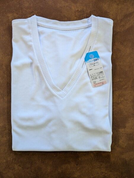新品 2L ファイバードライ メンズ 半袖Tシャツ インナーウェア 白