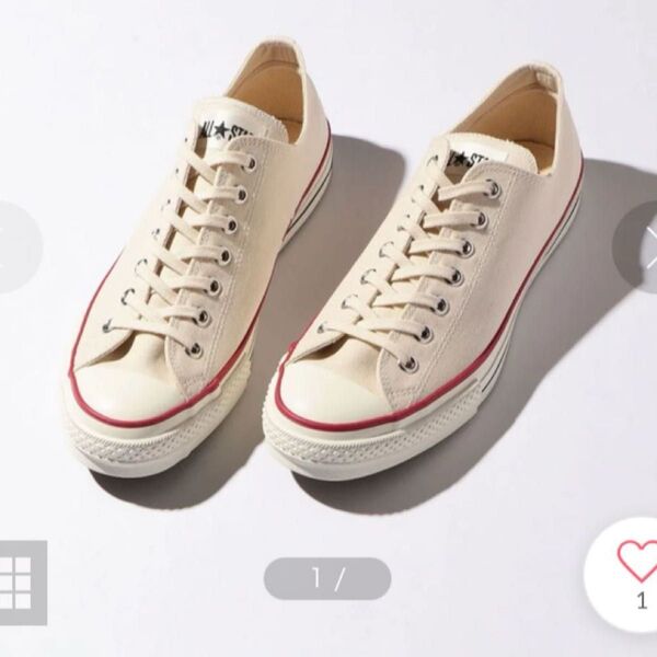 コンバース メイドインジャパン オールスター スニーカー 24.5 CONVERSE オフホワイト