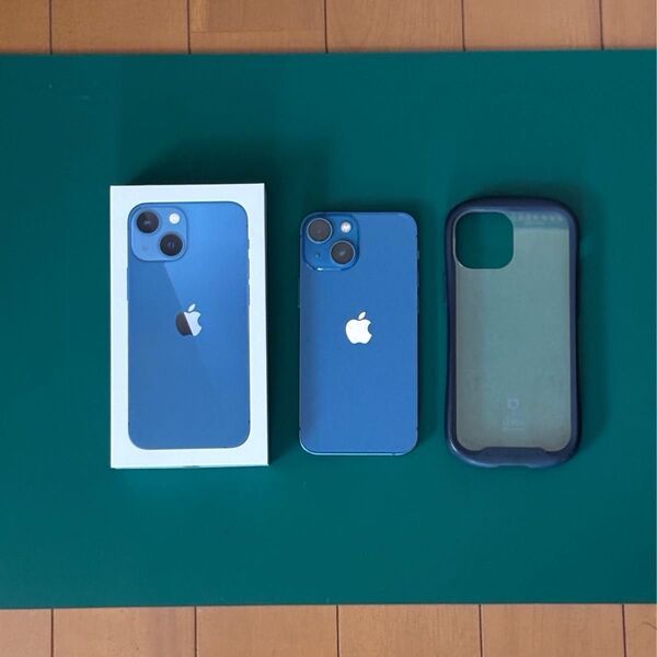 iPhone 13 mini 128GB ブルー iFaceケース付き