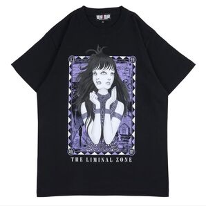 伊藤潤二 墓場の画廊 幻怪地帯 Tシャツ Mサイズ 半袖 ブラック
