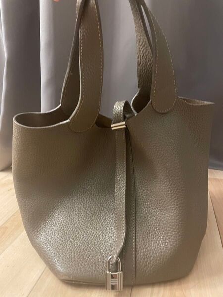 本革キューブバッグ シルバー金具