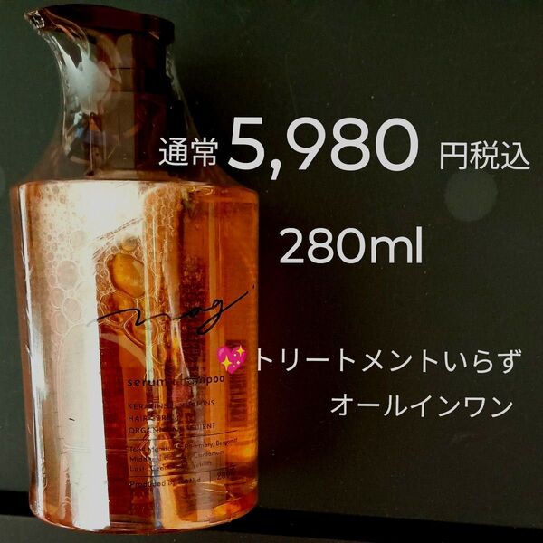 通常5,980円税込 280ml nag. セラムシャンプー オールインワン ★トリートメントいらずのナノ浸透美容液シャンプー