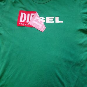古着DIESEL ロングTシャツ 長袖サイズLグリーン
