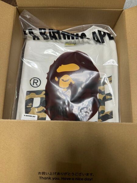 新品未使用 未開封 1ST CAMO BAPE STA LS TEE Mサイズ ロンT トップス ホワイト