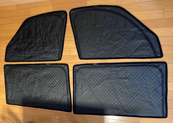 セレナ C28専用 サンシェード ファスナーでメッシュに!4枚 マグネット式 サイド用 2in1一体式 4枚セット