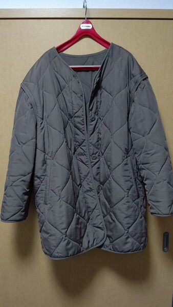 【美品】GU ヒートパデッド2WAYオーバーサイズブルゾン XXLオリーブ
