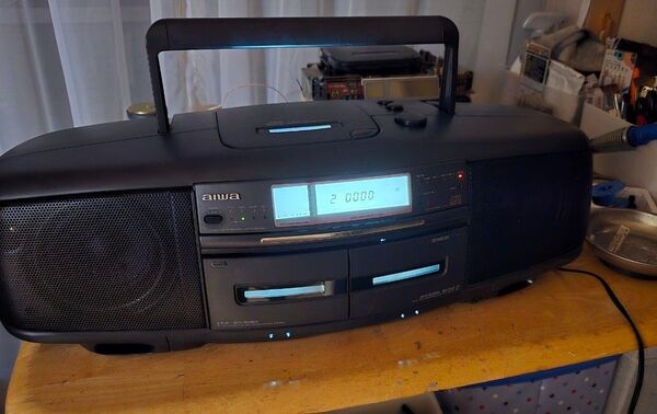 【美品】AIWA CSD-SR70改 Bluetooth搭載CDラジカセ 完動品 《No.134》