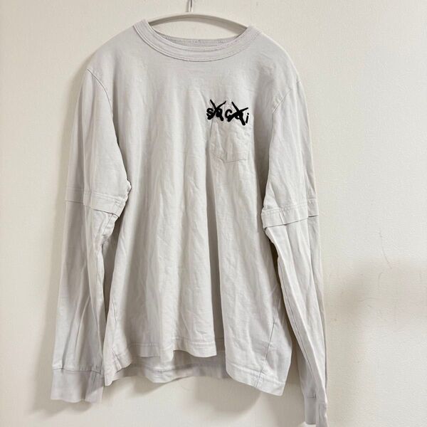 サカイ sacai × KAWS カウズ コラボ 長袖Tシャツ メンズ3 ロンT カットソー