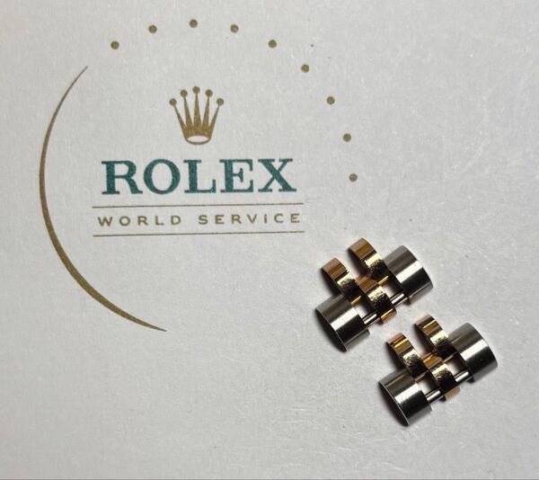 美品 ロレックス ROLEX 純正 2 コマ 駒 179171 コンビ K18YG デイトジャスト レディース 付属品 ROLEX