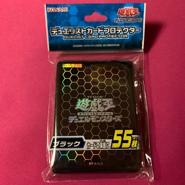 遊戯王 スリーブ 初期ロゴ 黒 未開封 プロテクター ①