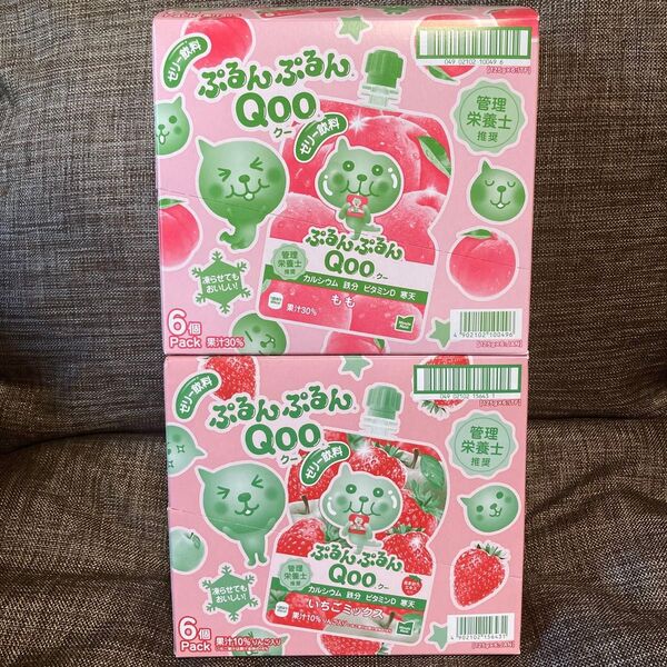ぷるんぷるん Qoo もも いちごミックス 各6個計12個