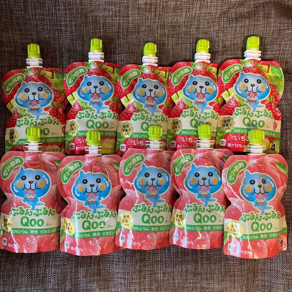 ぷるんぷるん Qoo もも 5個 いちごミックス 5個