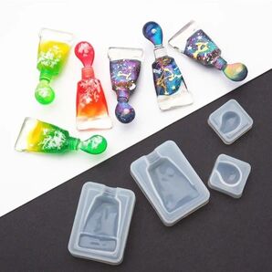 ハンドメイド用シリコンモールド☆絵の具 チューブ 箸置き