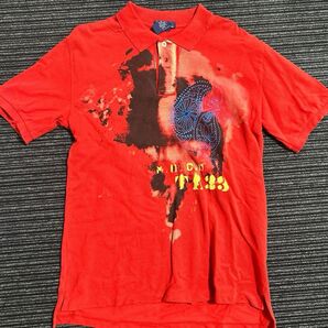 ラルフローレン ポロシャツ メンズ レッド Lサイズ相当 古着