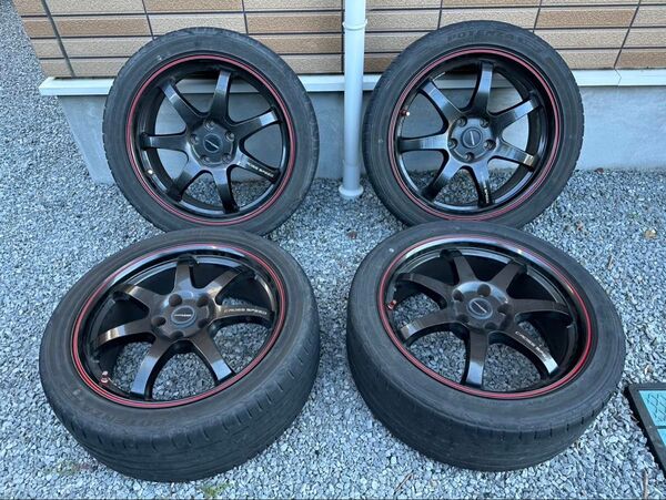 クロススピード CR7 18インチアルミホイール タイヤ 4本セット 225/45R18 ポテンザ S001RX-8