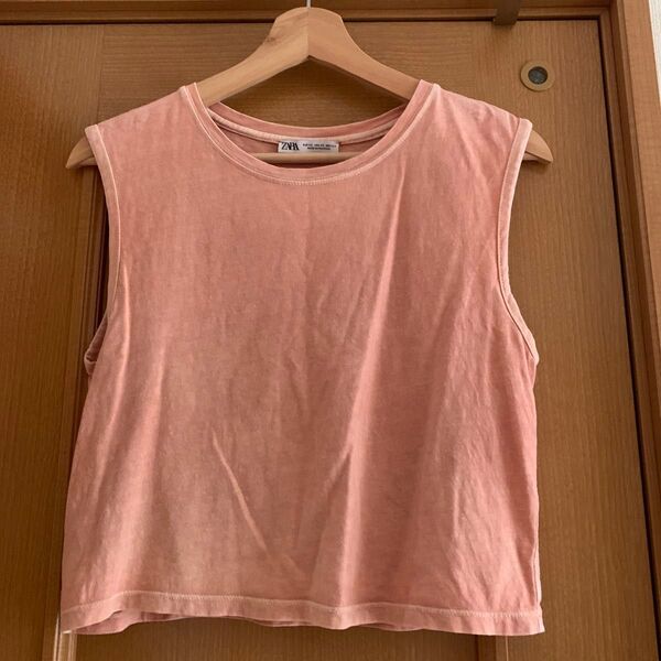 ノースリーブ タンクトップ クルーネック ZARA