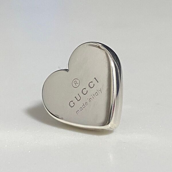 GUCCI 新品未使用品 G刻印ハートピアス 片耳用 925silver 極美品