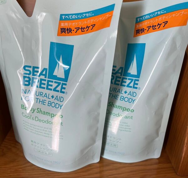 2個セット SEABREEZE シーブリーズ ボディシャンプー クール&デオ 詰替用 400ml 新品未使用未開封品 爽快アセケア