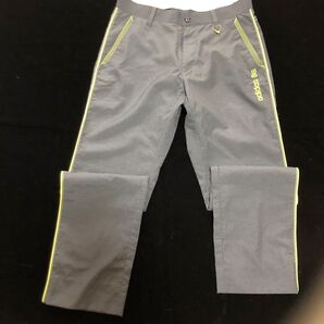 adidas ゴルフパンツ グレー×イエロー メンズ