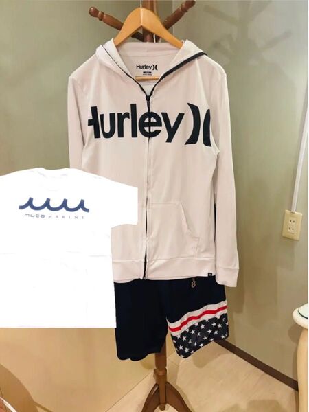 3点新品Tシャツ セットアップHurleyパーカーmutaショート ハーレー Hurley marine ラッシュガード