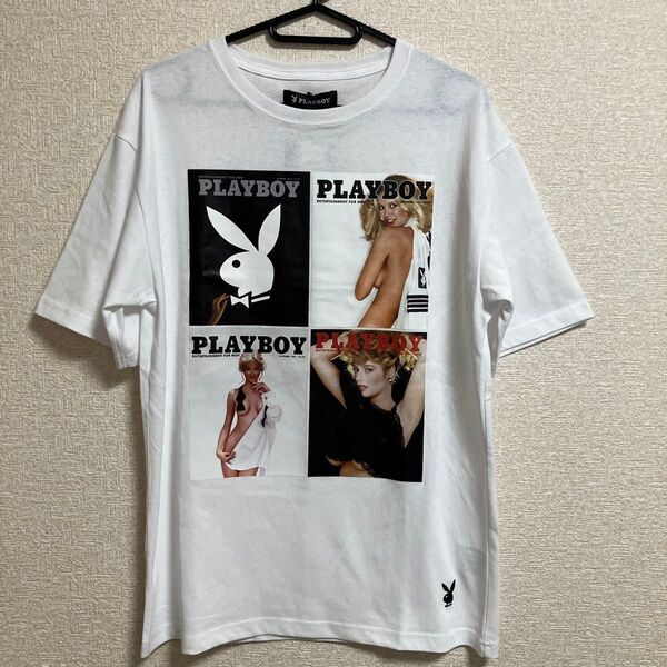 タグ付き未使用品 PLAYBOY Tシャツ 白 ホワイト プレイボーイプリント