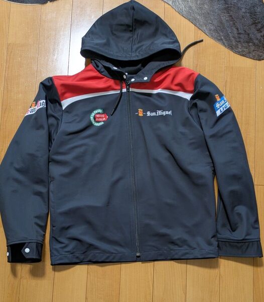 【美品レア】La Festa Mille Miglia 公式ナイロンフードジャケット サンミゲル プリント サイズ S 男女兼用