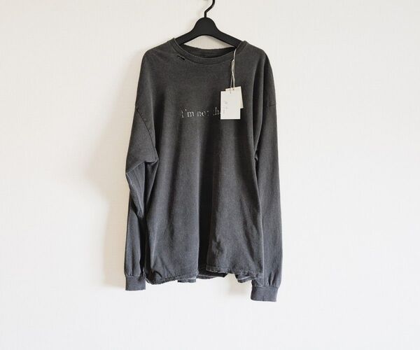 ANCELLM 'I'm not there DYED LS T-SHIRT 黒 アンセルム カットソー 24 25
