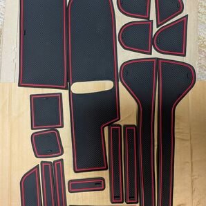 ラバーマット NBOX JF3 JF4 専用 インテリアラバーマット ゴムマット ポケットマット レッド