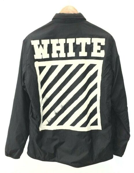 初期 オフホワイト offwhite off-white コーチジャケット ブラック 黒 ナイロン ジャケット ブルゾン