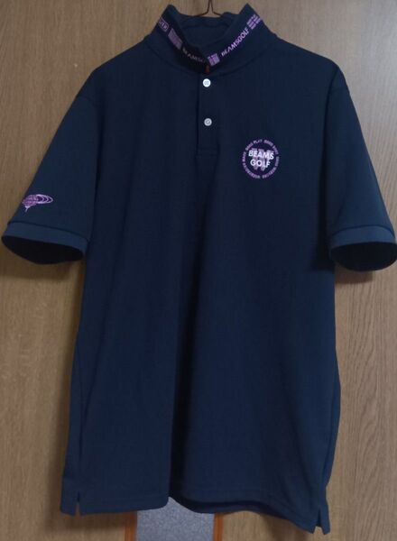 !本日までの限定特価品【BEAMS GOLF】 ビームスゴルフ 襟裏刺繍半袖 ポロシャツ 日本製