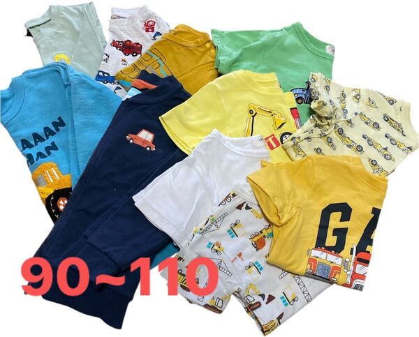 子供服 キッズ 男の子 トミカ GAP 半袖Tシャツ 長袖シャツ 車 はたらくくるま 90~110 11枚まとめ売り